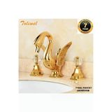 Banyo Lavabo Bataryası Kuğu Gold Altın Dore 3 Lü Set Yeni Model İthal 7 Yıl Garantili