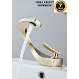 Banyo Lavabo Bataryası Mat Gold Renk Şelale Yeni Tasarım 7 Yıl Garantili İthal