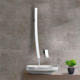 Banyo Lavabo Bataryası Modern Uzun Şelale Yeni Tarz Krom Tasarım 5 Yıl Garantili