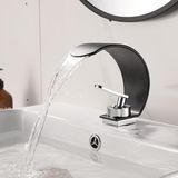 Banyo Lavabo Bataryası Siyah/krom Şelale 5 Yıl Garantili Ithal Yeni Oval Tasarım.