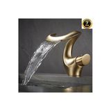 Banyo Lavabo Bataryası Yeni Şelale Model Mat Gold Renk 7 Yıl Garantili İthal