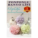 Banyo Lifi Ponponlu 1 Adet İnce Fileli Esnek Ve Yumuşak Banyo Lifi Duş Banyo Kesesi Kaliteli Top Lif