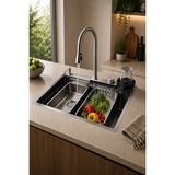 Banyo Master Tezgah Üstü Şelale Musluklu Eviye Seti 75 X46 cm Paslanmaz Çelik Malzeme ile Modern Tasarım