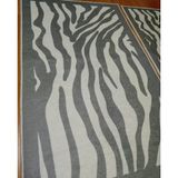 Banyo Paspası 2'Li Set Baskılı Zebra Gri