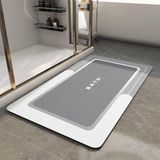 Banyo Paspası - Kaymaz Süper Emici Lekeye Dayanıklı Hızlı Kuruyan Ince Banyo Halısı - Küve - Çok Renkli - Siyah - Plastik