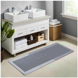 Banyo Paspası - Kaymaz Tabanlı - Süper Emici - Abdest Paspası - Uzun Gri 40 * 120 cm