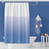 Banyo Perdesi 1X100X200 Tek Kanat Duş Perdesi Halka Hediyeli Duşakabin Perdesi 1870 - Çok Renkli - Siyah - Plastik