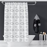 Banyo Perdesi 1X100X200 Tek Kanat Duş Perdesi Halka Hediyeli Duşakabin Perdesi 2109