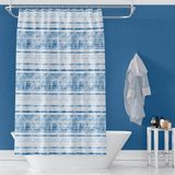 Banyo Perdesi 1X100X200 Tek Kanat Duş Perdesi Halka Hediyeli Duşakabin Perdesi 3637 - Çok Renkli