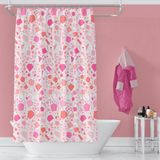 Banyo Perdesi 1X100X200 Tek Kanat Duş Perdesi Halka Hediyeli Duşakabin Perdesi 6811