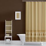 Banyo Perdesi 1x110x200 Tek Kanat Duş Perdesi Halka Hediyeli 5030 Kahverengi Kahverengi