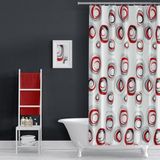Banyo Perdesi 1x110x200 Tek Kanat Duş Perdesi Halka Hediyeli Duşakabin Perdesi 4954 Karma