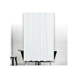 Banyo Perdesi 1x120x200 Tek Kanat Duş Perdesi Halka Hediyeli 0010 Beyaz Beyaz