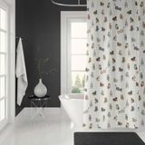 Banyo Perdesi 1X120X200 Tek Kanat Duş Perdesi Halka Hediyeli 7183