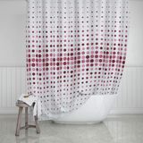 Banyo Perdesi 1x180x200 Tek Kanat Duş Perdesi Halka Hediyeli Duşakabin Perdesi 4961 Pembe