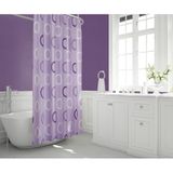 Banyo Perdesi 1x180x200 Tek Kanat Duş Perdesi Halka Hediyeli Duşakabin Perdesi 5033 Lila
