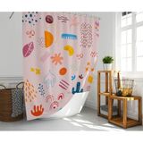 Banyo Perdesi 1x180x200 Tek Kanat Duş Perdesi Halka Hediyeli Duşakabin Perdesi Cuddly