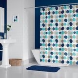 Banyo Perdesi 2x120x200 Çift Kanat Duş Perdesi Halka Hediyeli 5706