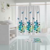 Banyo Perdesi ve Banyo Paspası Seti, Kadife Kapı önü Paspası Seti, 180x200 Banyo Perdesi Seti