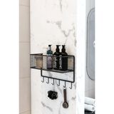 Banyo Sepeti Metal Kancalı Duşluk Şampuanlık - Siyah