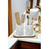 Banyo Seti Tepsili Diş Fırçalık, Diş Macunluk, Makyaj Organizeri,Banyo Takımı