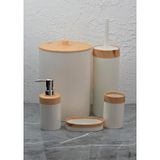 Banyo Takımı - 5Li Banyo Seti - Ahşap Görünümlü - 5 Parça