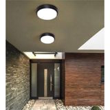 Banyo Tavan Lambası Artos 20w Yuvarlak Siyah Balkon Lambası 6400k Beyaz Led Işık Teras Duvar Lambası (Siyah)