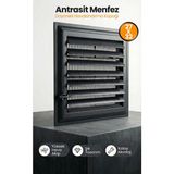 Banyo & Wc Havalandırma Menfezi – Plastik Hava Çıkış Kapağı - Antrasit - 27x32