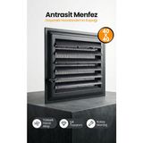 Banyo & Wc Havalandırma Menfezi – Plastik Hava Çıkış Kapağı - Antrasit - 40x40