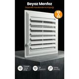 Banyo & Wc Havalandırma Menfezi – Plastik Hava Çıkış Kapağı - Beyaz - 45x55