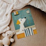 Banyo Yapan Köpek Çocuk Odası Duvar Posteri Çerçeveli Tablo Duvar Dekorasyonu - 21 x 30 - Çerçevesiz Poster