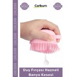 #Banyo Yumuşak Silikon Masaj Etkili Vücut Kesesi Şampuan Bölmeli Duş Fırçası Hazneli Banyo Kesesi