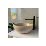 banyodecor Bej Çanak Mermer Lavabo