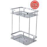 BanyomHome Krom Paslanmaz Pirinç 2'Li Lidya Şampuanlık Banyo Rafı