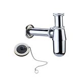 banyonatural Paslanmaz Krom Taslı Lavabo Evye Sifonu Lavabo Evye Gider Borusu