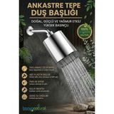 Banyonatural Yüksek Basınçlı Ankastre Tepe Duş Başlığı ve Borusu Duvardan Gömmeli Yağmur Etkili Duş Seti Krom