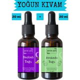 Baobab Yağı ve Avokado Yağı (20ML + 20ML) -%100 Doğal Soğuk Sıkım Yüz Yogası Yağı Seti - 100 ml