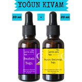 Baobab Yağı ve Kayısı Çekirdeği Yağı (20ML + 20ML) -%100 Doğal Soğuk Sıkım Yüz Yogası Yağı Seti - 100 ml