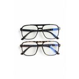 Bappir 2'Li Mavi Işık Koruyucu Gözlükler Optik Uyumlu Set Leopar Ve Siyah Blue Block