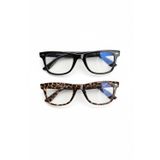 Bappir 2'Li Mavi Işık Koruyucu Gözlükler Optik Uyumlu Set Wayfarer Leopar Ve Siyah