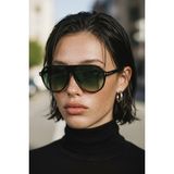 Bappir Aneta Pilot Model Acı Kahve Çerçeve Yeşil Degrade Camlı Unisex Güneş Gözlüğü - Turkuaz