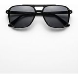 Bappir Avıora Siyah Çerçeve Pilot/navigator Güneş Gözlüğü – Siyah Lens Unisex Minimal Tasarım – UV400 - 01-Siyah
