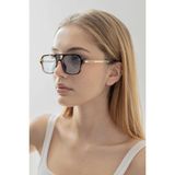 Bappir Lüx Mavi Camlı Unisex Güneş Gözlüğü Leopar - Desenli