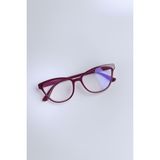 BAPPİR Mavi Işık Korumalı Cat Eye Gözlük Optik Uyumludur Blue Block Şeffaf Bordo Çerçeve