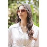 Bappir UV400 Filtre Korumalı Kadın Güneş Gözlüğü Kahverengi Renk Çerçeve - Desenli