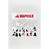 Baprile Eğlenceli Siyah Kedi 35 Parça Sticker Paketi Kaliteli Su Geçirmez Laptop Termos Telefon Etiket Seti