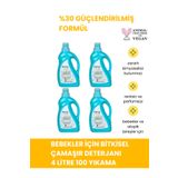 Baproy Bebekler Için Bitkisel Çamaşır Deterjanı Toplam 4 Litre %30 Güçlendirilmiş Formül