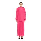 BAQA Fırfırlı Piliseli Pembe Bluz