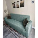 BAQDO Düz Jakarlı 3 Kişilik Mint Kanepe Örtüsü | Lastikli Koltuk Örtüsü |çekyat Örtüsü| koltuk kılıfı - 180 x 230 cm - Yeşil