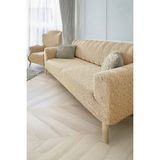 Baqdo Jakarlı Çubuk, Düz Desen 3+3+1+1 Lastikli Koltuk ,kanepe ,çekyat Örtüsü ,kılıfı Esnekli 3311 Takımı - 180 x 230 cm - Vizon